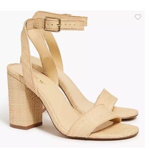 J.Crew Raffia Block Heels